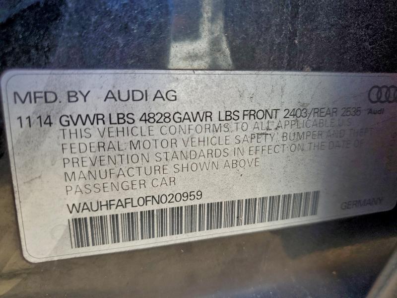 2015 AUDI A4 PREMIUM #3318870922