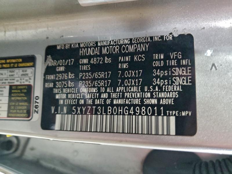 2017 HYUNDAI SANTA FE S #3311583804