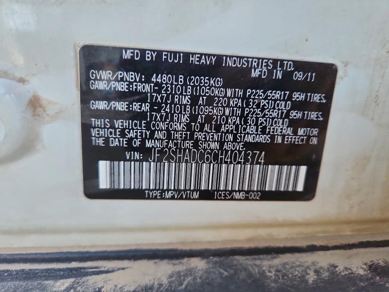2012 SUBARU FORESTER 2 #3318081377