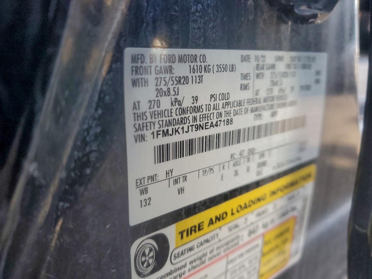 Lot #3304521447 2022 FORD EXPEDITION