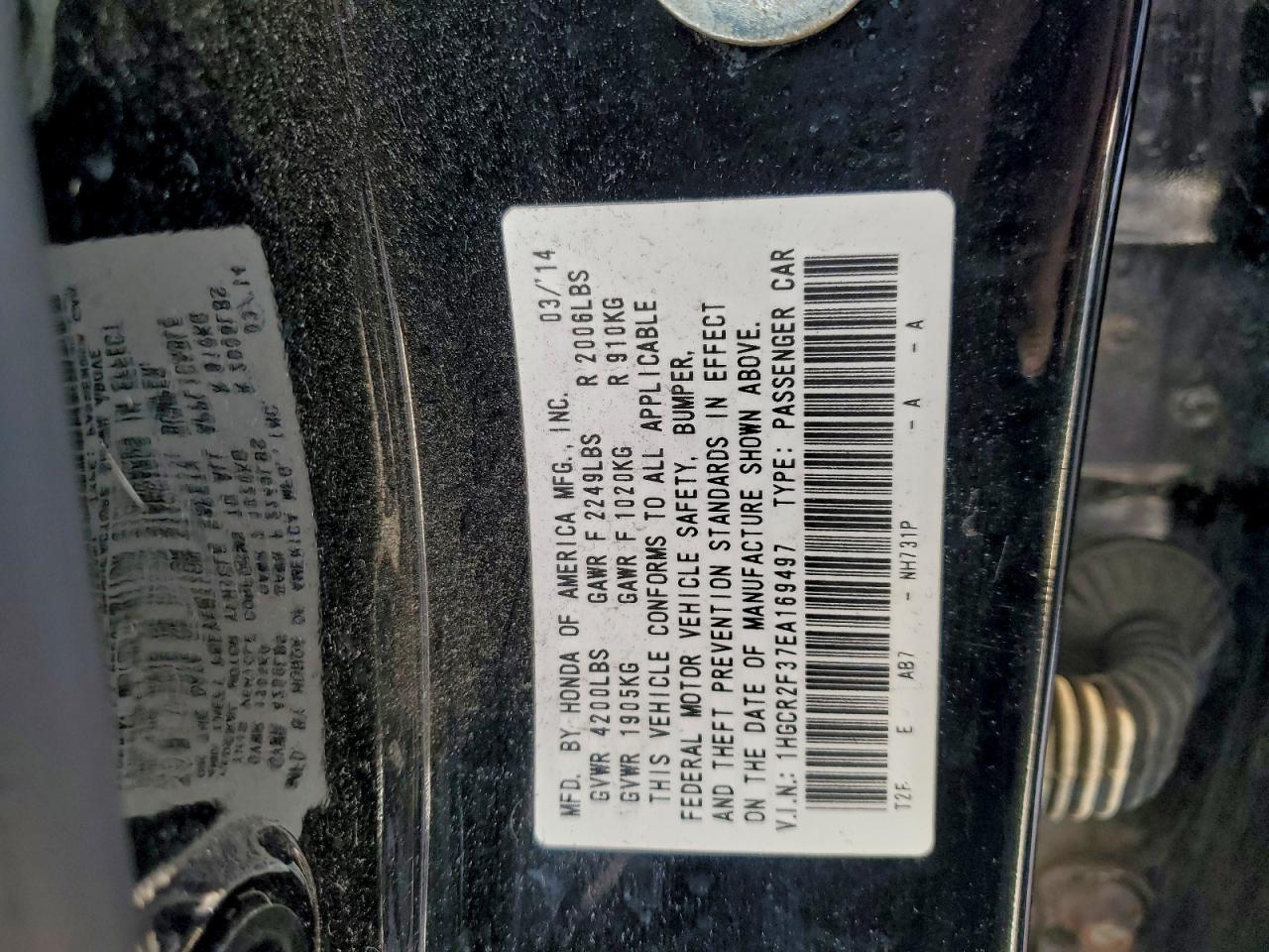 Lot #3311473241 2014 HONDA ACCORD LX