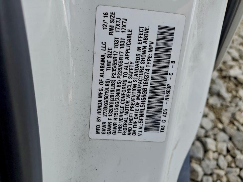 2016 HONDA ODYSSEY EX #3316860163