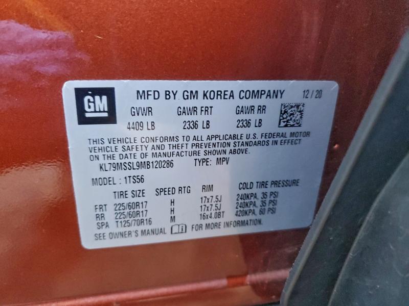 2021 CHEVROLET TRAILBLAZE #3304516486