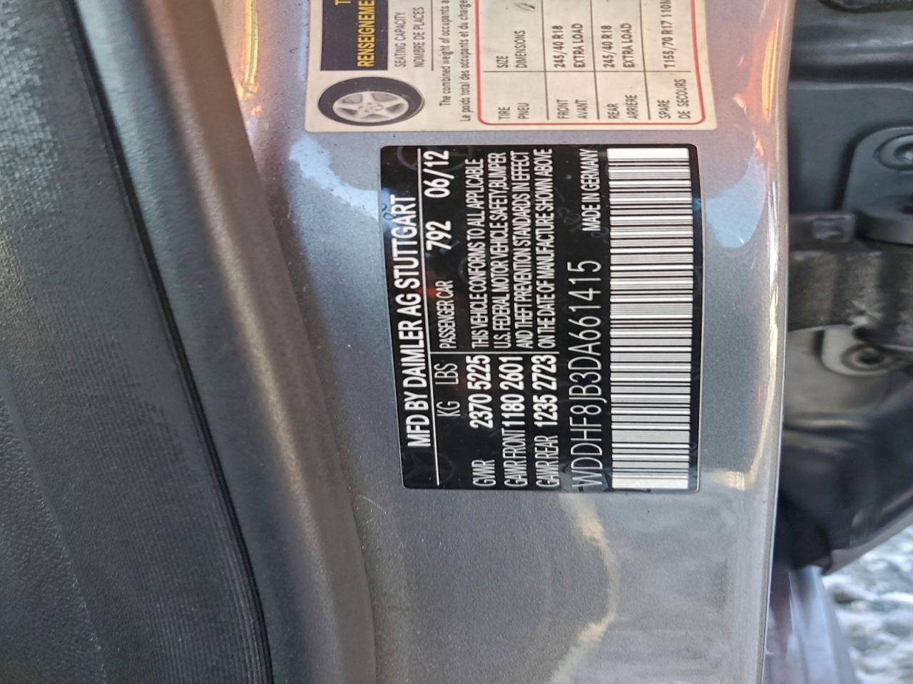 Lot #3316737411 2013 MERCEDES-BENZ E 350 4MAT