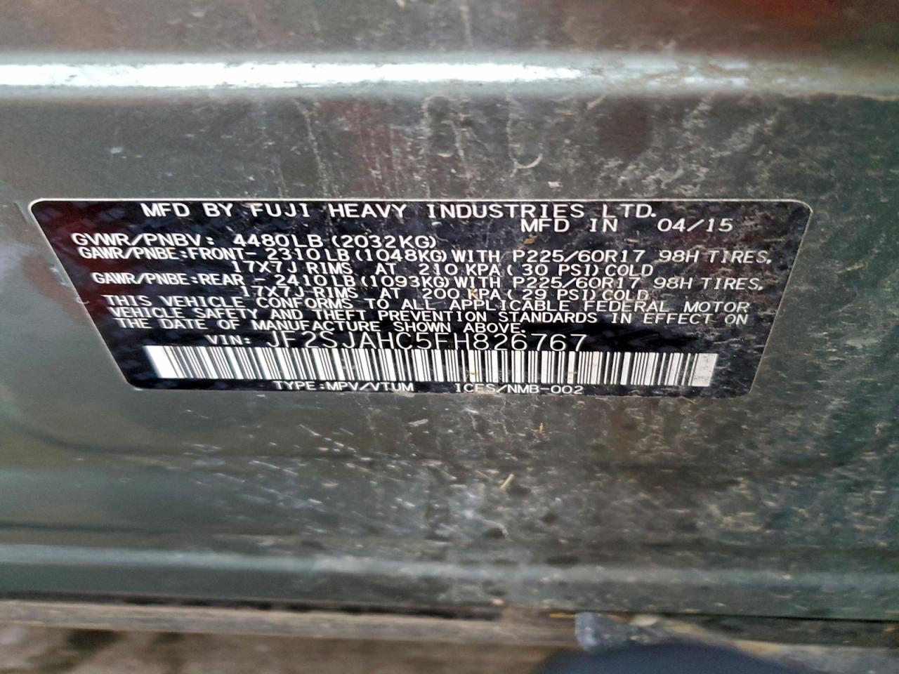 SUBARU FORESTER 2.5I LIMITED