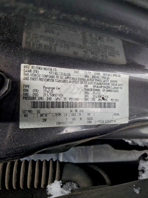 2012 FORD FOCUS SEL #3310350965