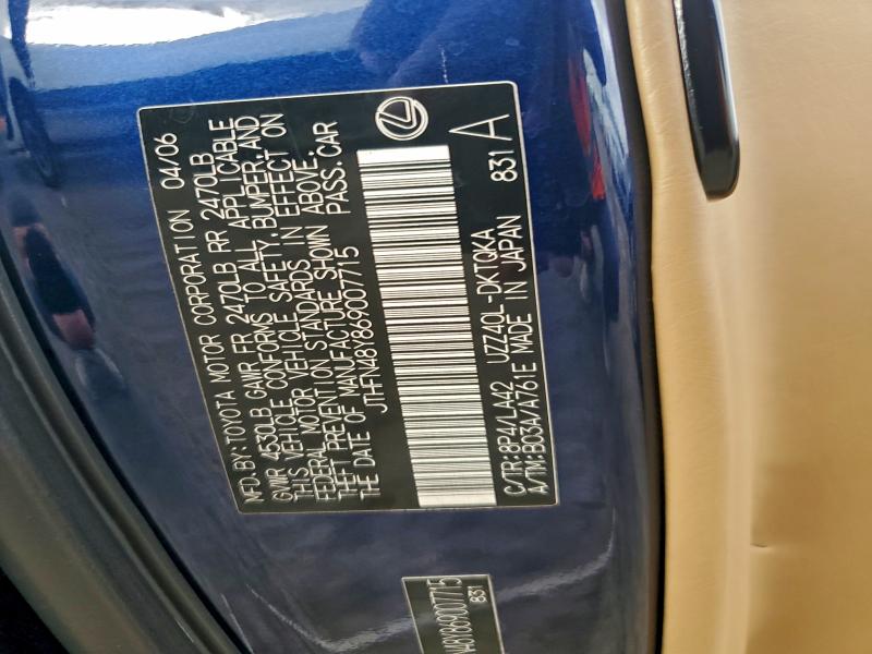 2006 LEXUS SC 430 #3304710941