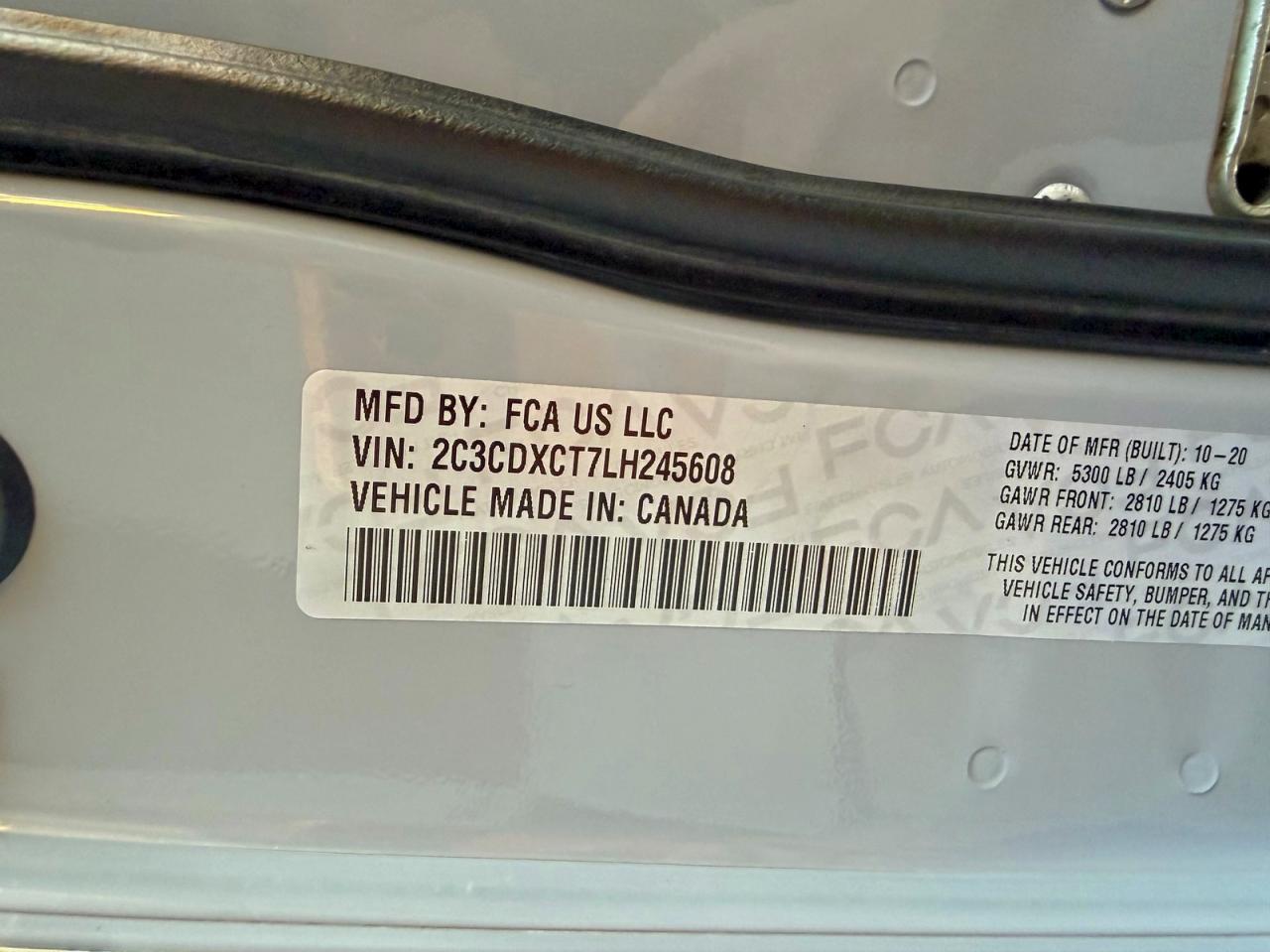 Lot #3310337973 2020 DODGE CHARGER R/