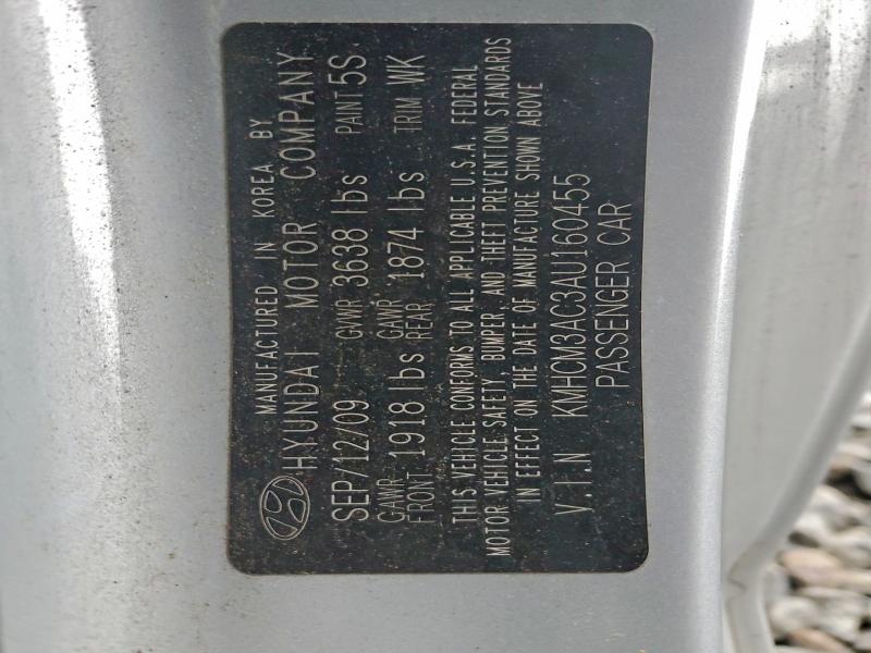 2010 HYUNDAI ACCENT BLU #3309259616