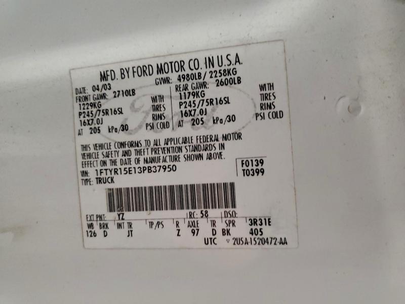 2003 FORD RANGER SUP #3302658030