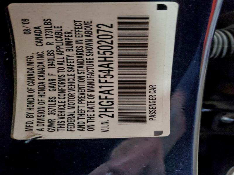 2010 HONDA CIVIC LX #3310417018