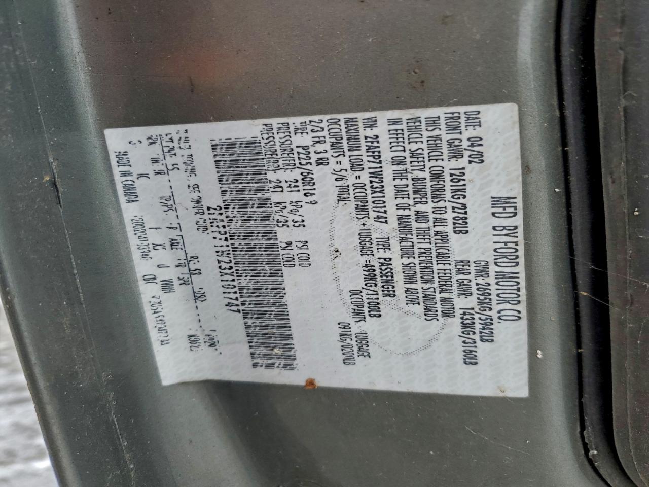 Lot #3301697627 2003 FORD CROWN VICT