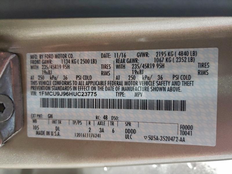 2017 FORD ESCAPE TIT #3305313335