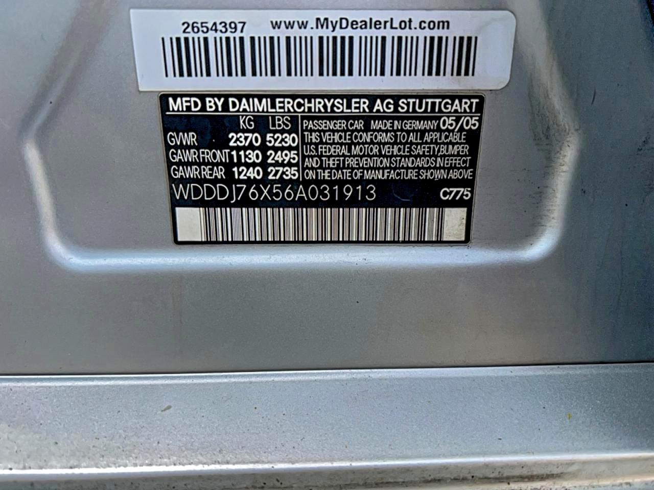 Lot #3305285417 2006 MERCEDES-BENZ CLS 55 AMG