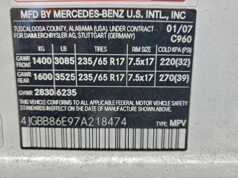 2007 MERCEDES-BENZ ML 350 #3310343999