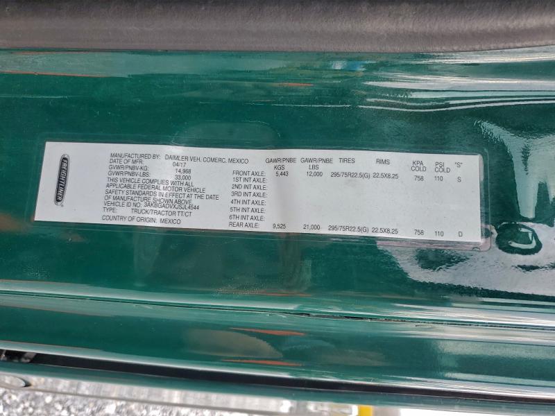 2018 FREIGHTLINER CASCADIA 1 #3319110302