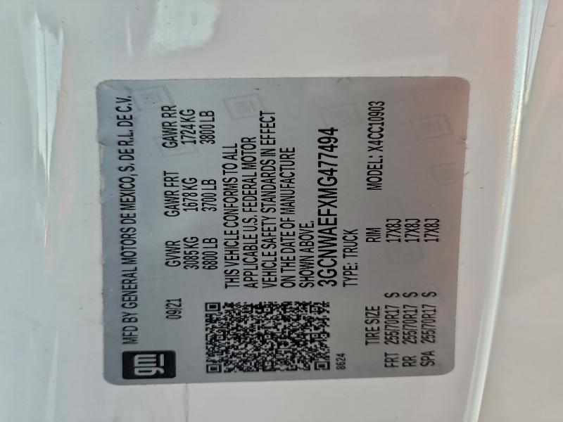 2021 CHEVROLET SILVERADO #3303869713