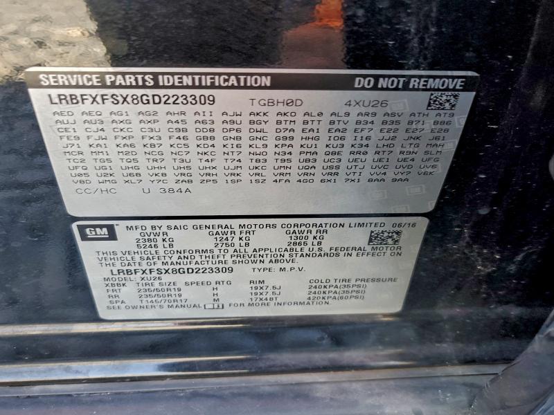 2016 BUICK ENVISION P #3304633950