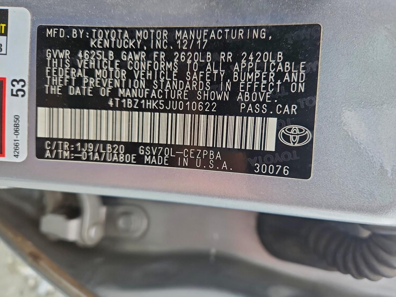 Lot #3315993088 2018 TOYOTA CAMRY XSE