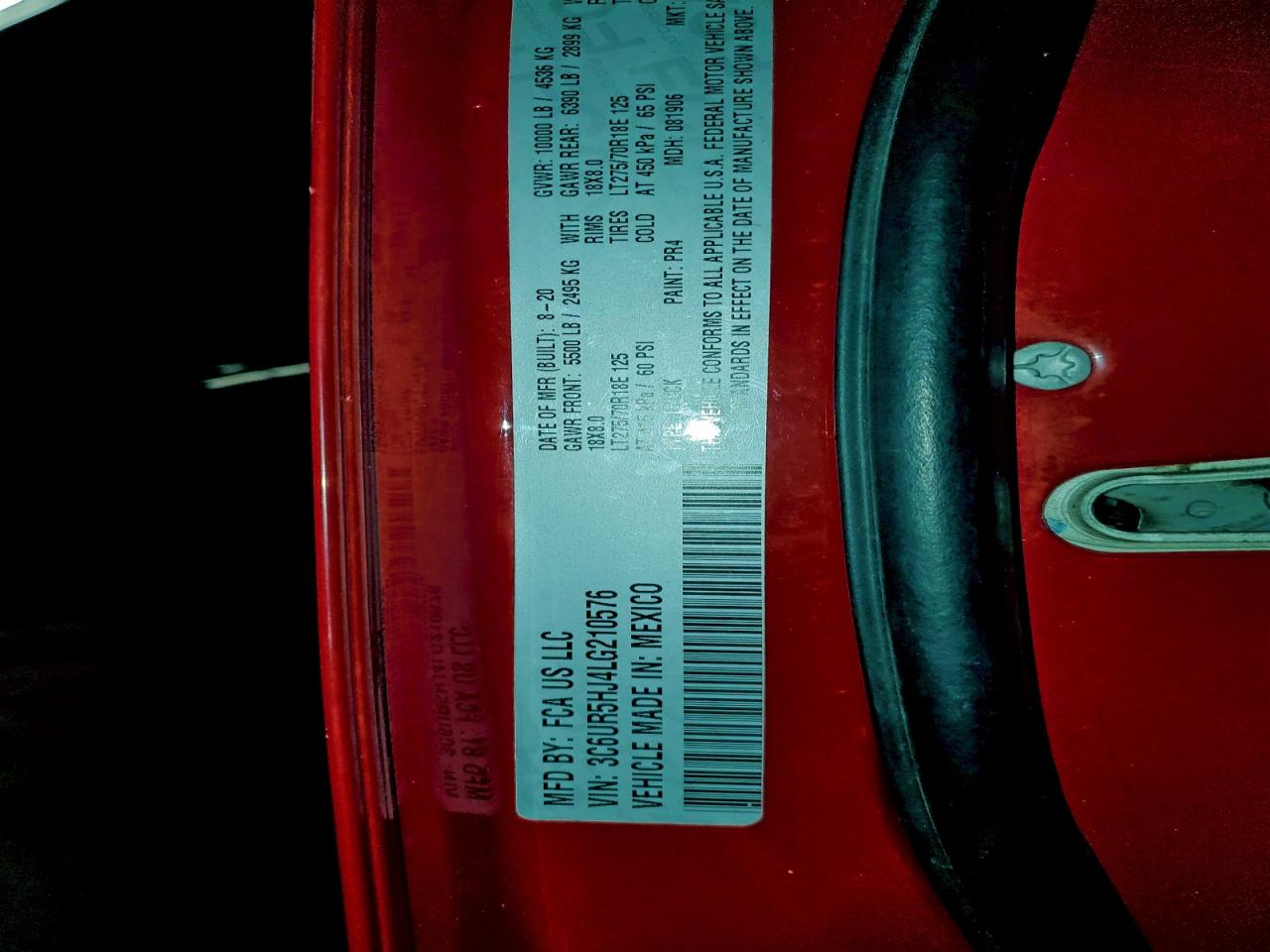 Lot #3316813428 2020 RAM 2500 TRADE