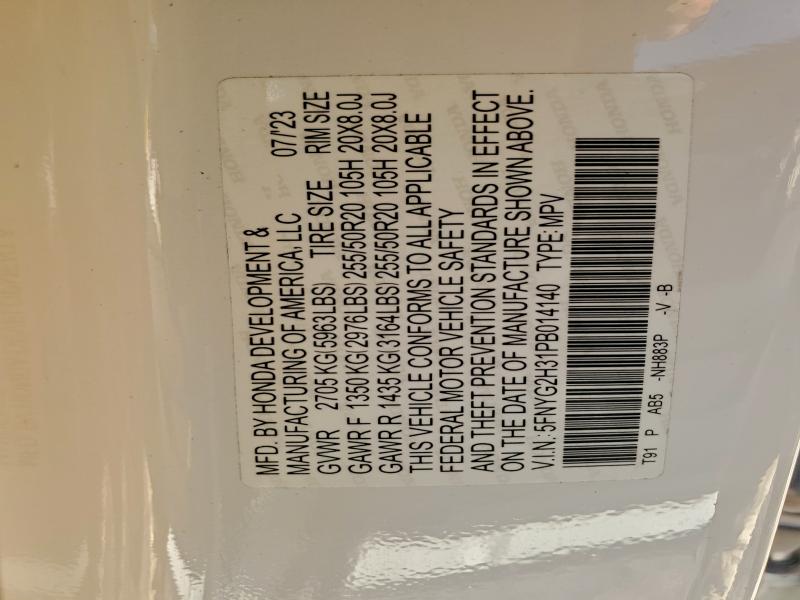 2023 HONDA PILOT SPOR #3303560929