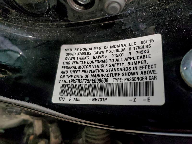 2015 HONDA CIVIC SE #3305576109