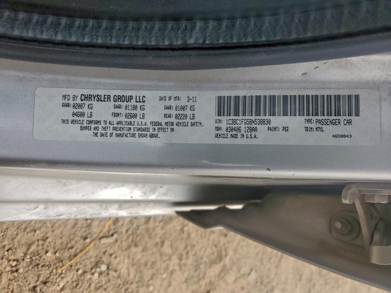 Lot #3317149989 2011 CHRYSLER 200 TOURIN