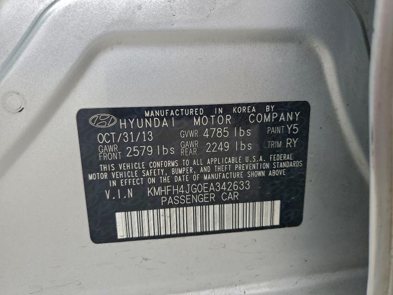 2014 HYUNDAI AZERA GLS #3308522618