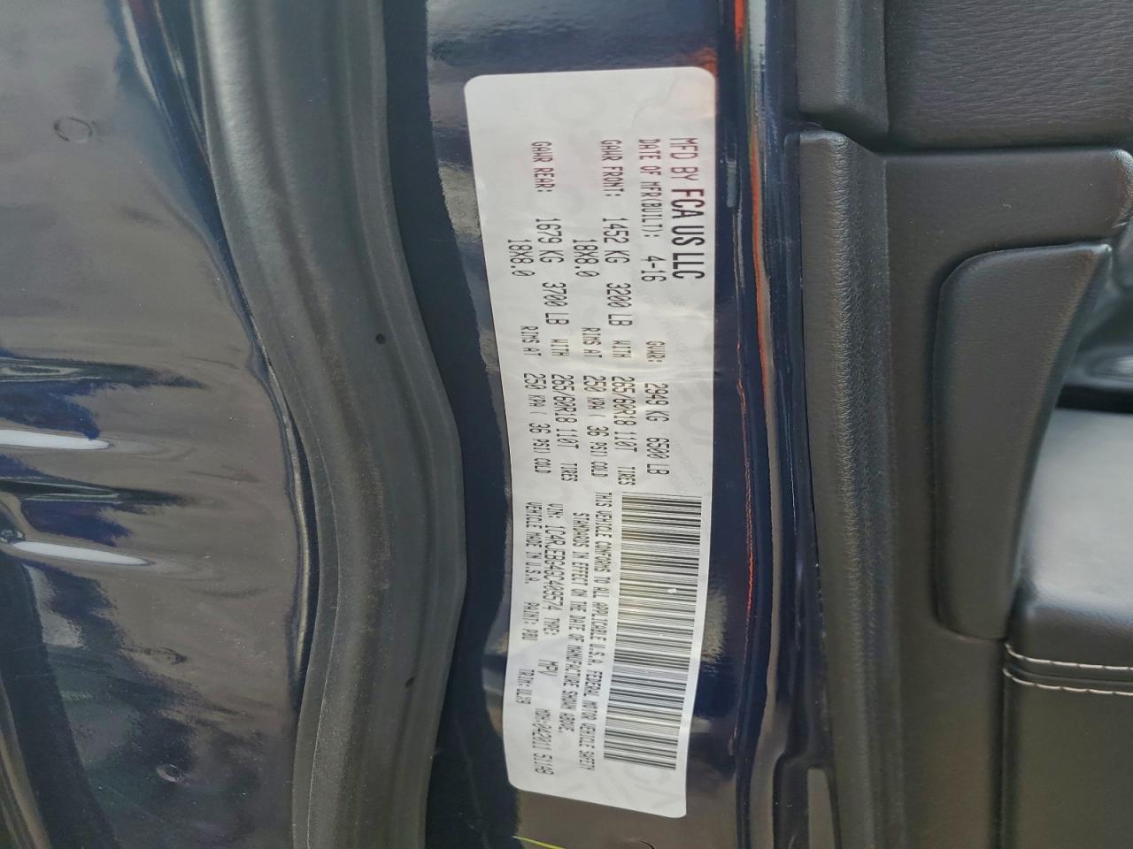 Lot #3318167367 2016 JEEP GRAND CHER