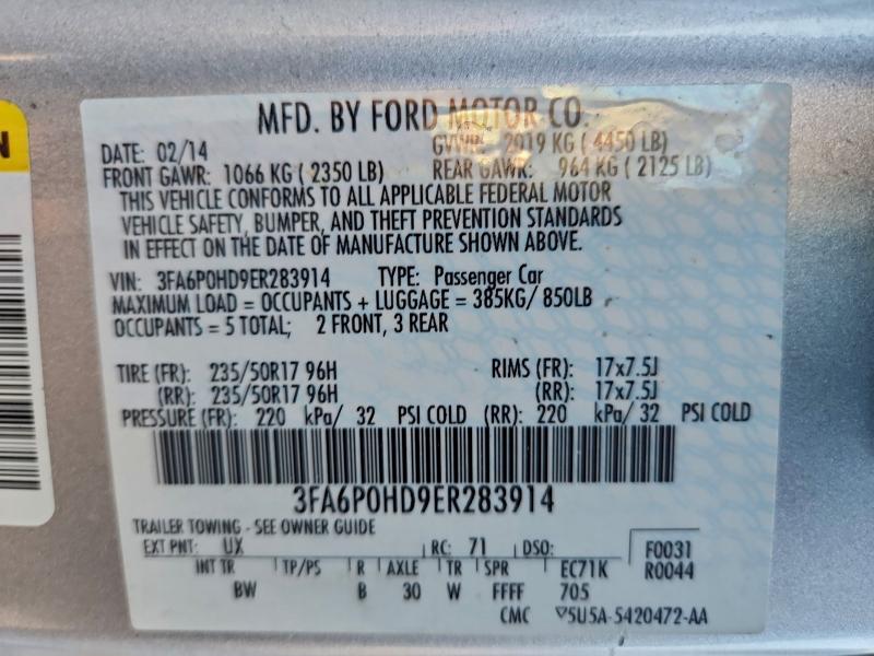 2014 FORD FUSION SE #3318116381