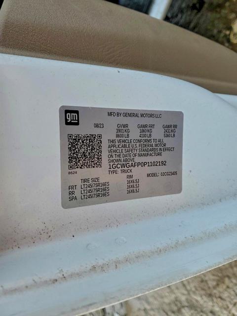 2023 CHEVROLET EXPRESS G2 #3304547486