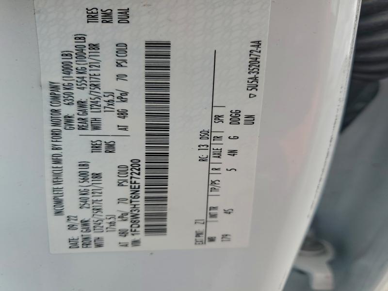 2022 FORD F350 SUPER #3318878959