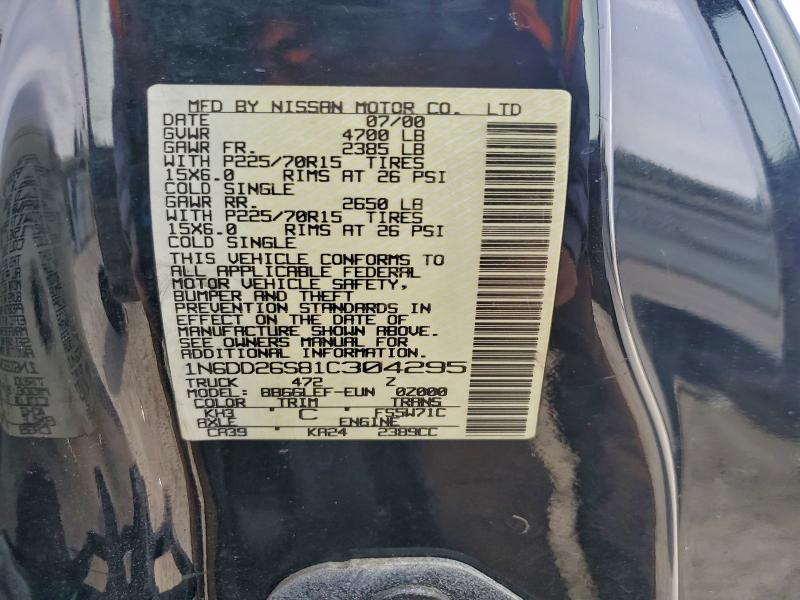 2001 NISSAN FRONTIER K #3316959095