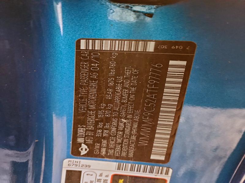 2010 MINI COOPER SPO #3306552124