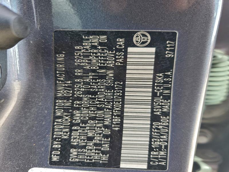 2014 TOYOTA CAMRY L #3301648673