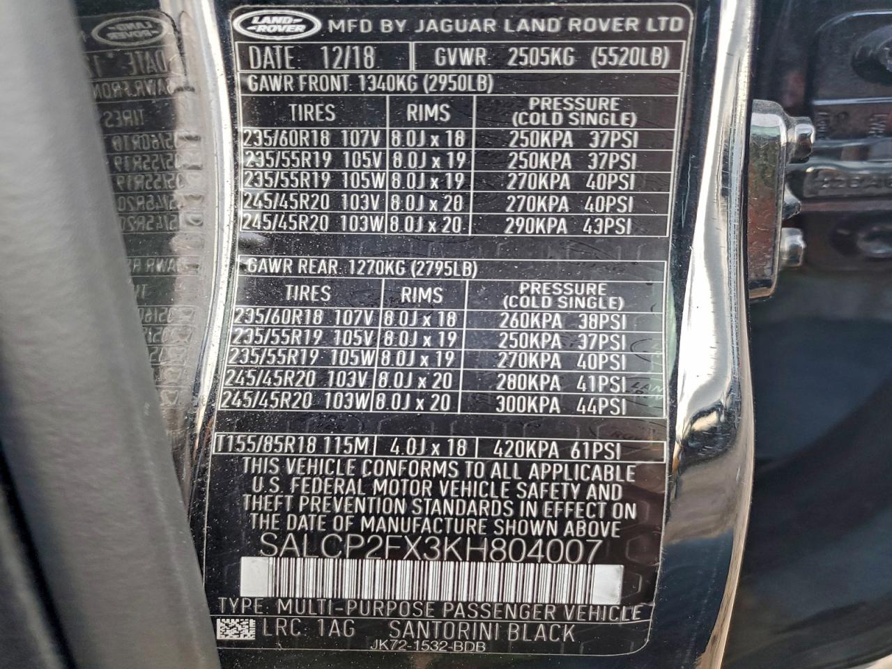 LAND ROVER DISCOVERY SE