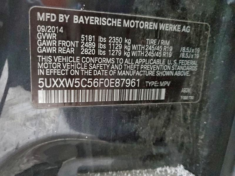 2015 BMW X4 XDRIVE3 #3309191620