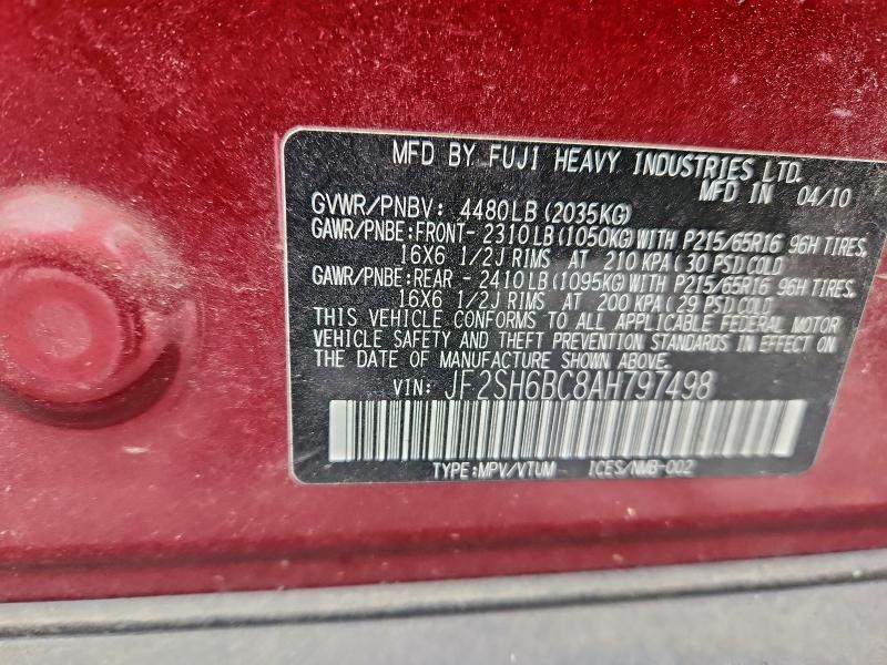 2010 SUBARU FORESTER X #3316797460