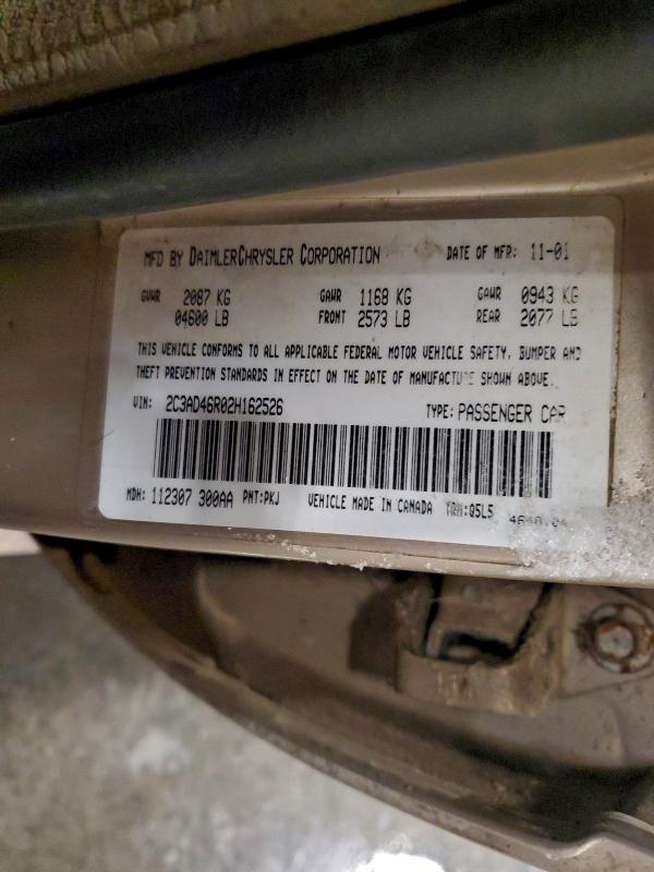 2002 CHRYSLER CONCORDE L #3311483255