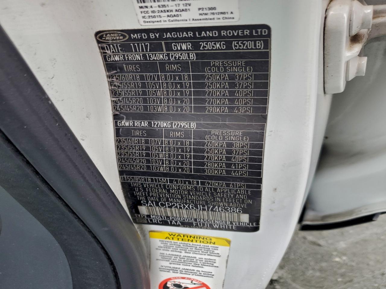 Lot #3312354771 2018 LAND ROVER DISCOVERY