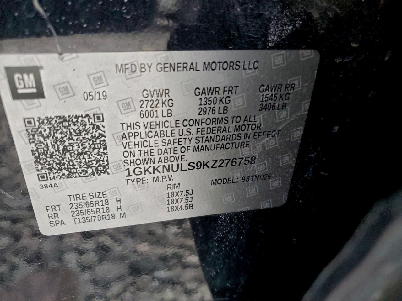 Lot #3317764077 2019 GMC ACADIA SLT