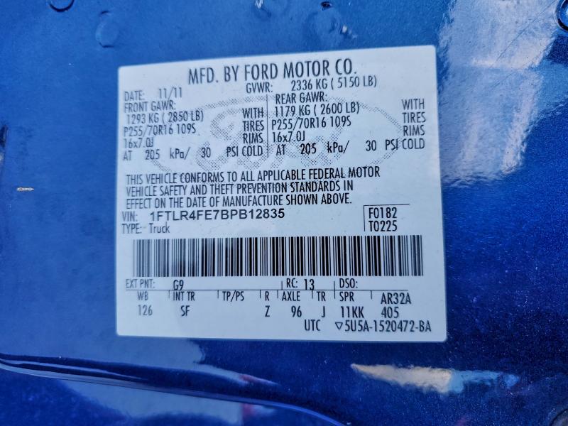 2011 FORD RANGER SUP #3305153016