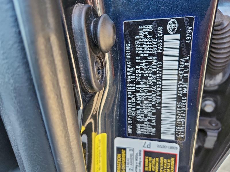 2016 TOYOTA CAMRY LE #3308279205