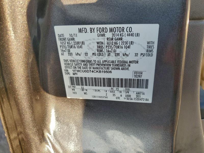 2012 FORD ESCAPE XLT #3303061802