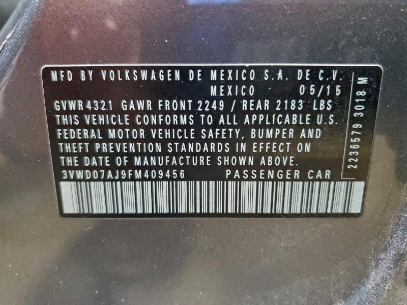 2015 VOLKSWAGEN JETTA SE #3317715079