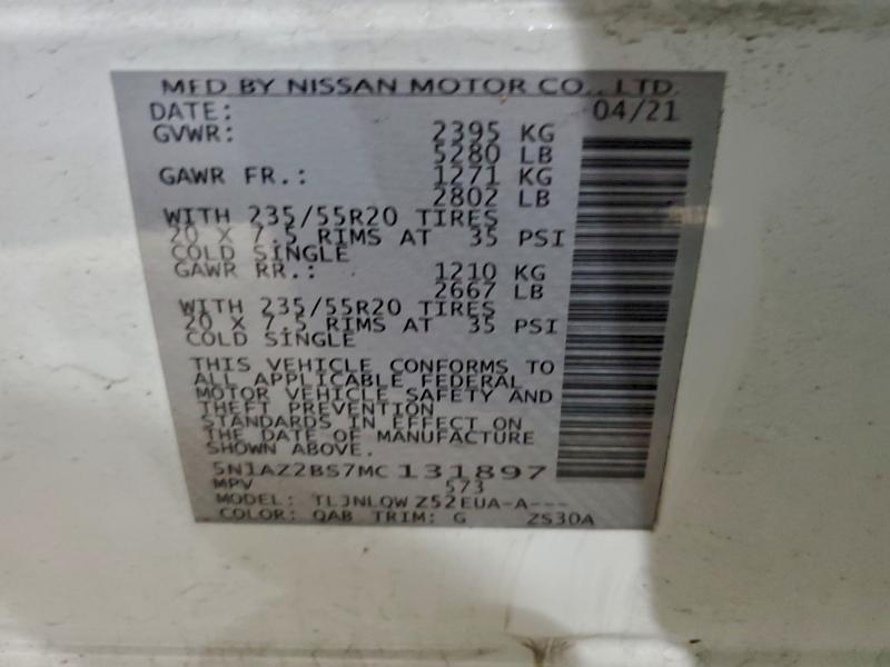 2021 NISSAN MURANO SV #3302859954