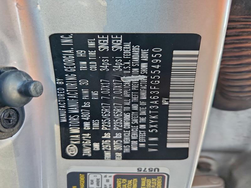 2015 KIA SORENTO LX #3312482620