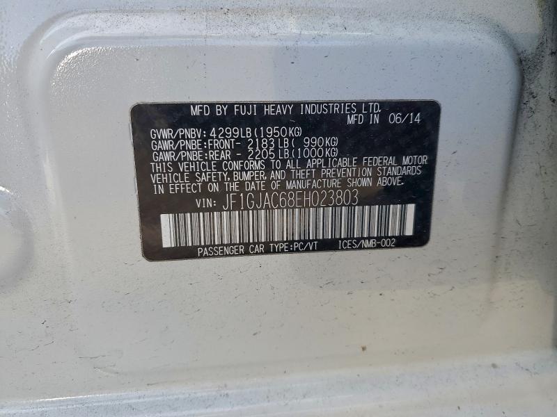 2014 SUBARU IMPREZA PR #3310319036