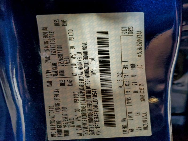 2019 FORD RANGER XL #3320075498