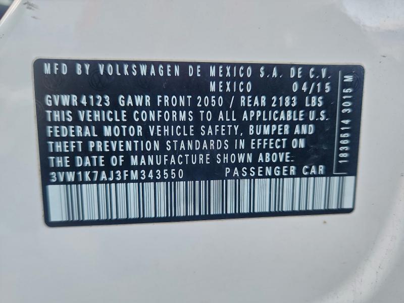 2015 VOLKSWAGEN JETTA BASE #3301970458